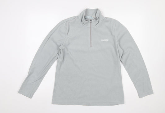 Regatta Great Outdoors Women Grey 1/2 Zip Fleece Sweatshirt UK 12