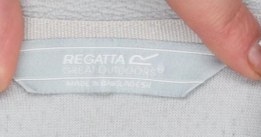 Regatta Great Outdoors Women Grey 1/2 Zip Fleece Sweatshirt UK 12