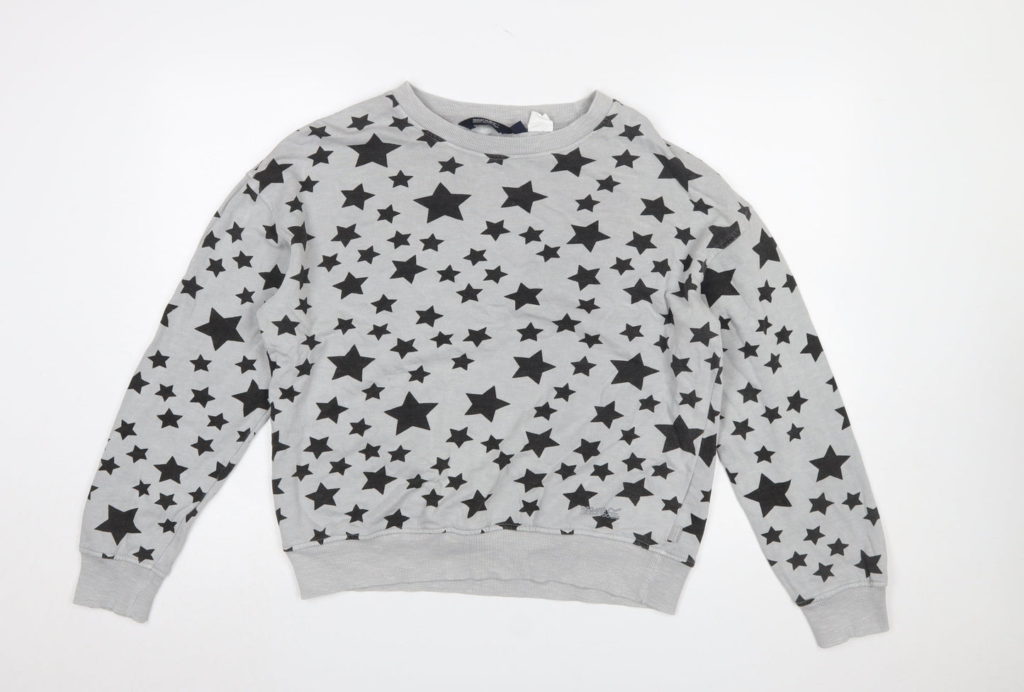 Regatta Great Outdoors Women's Grey Star Print Cotton Sweatshirt UK 10