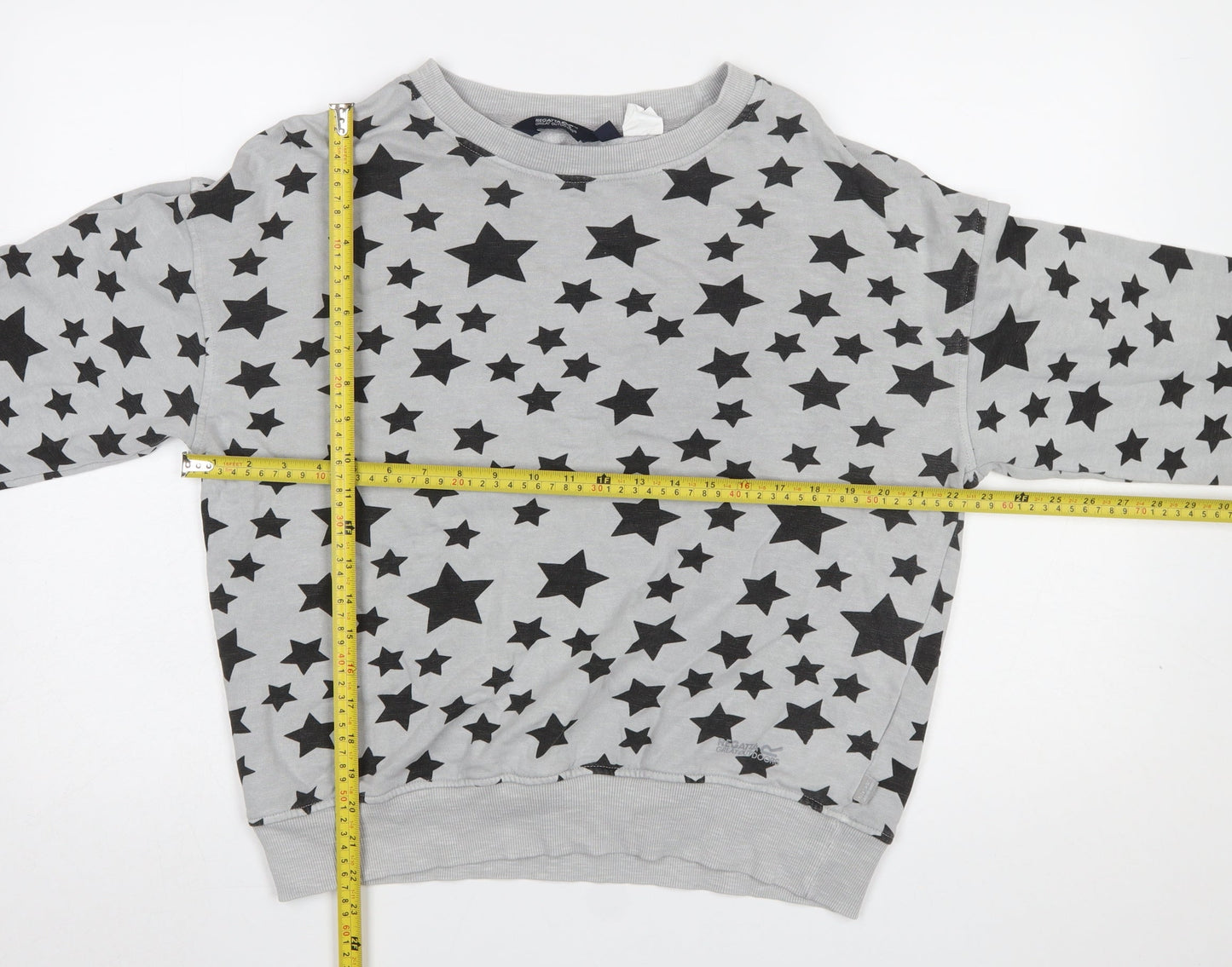 Regatta Great Outdoors Women's Grey Star Print Cotton Sweatshirt UK 10