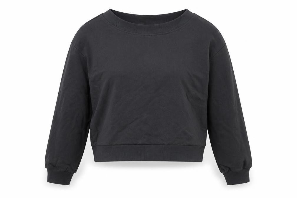 H&M Divided Women Grey Cotton Blend Pullover Sweatshirt Size S