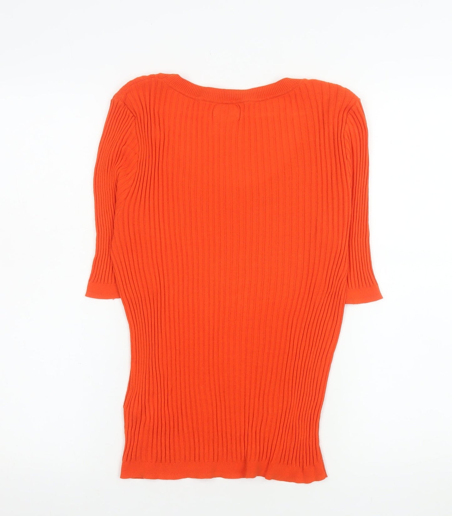 Gorman Women’s Orange Organic Cotton Scoop Neck Pullover Jumper Size 12