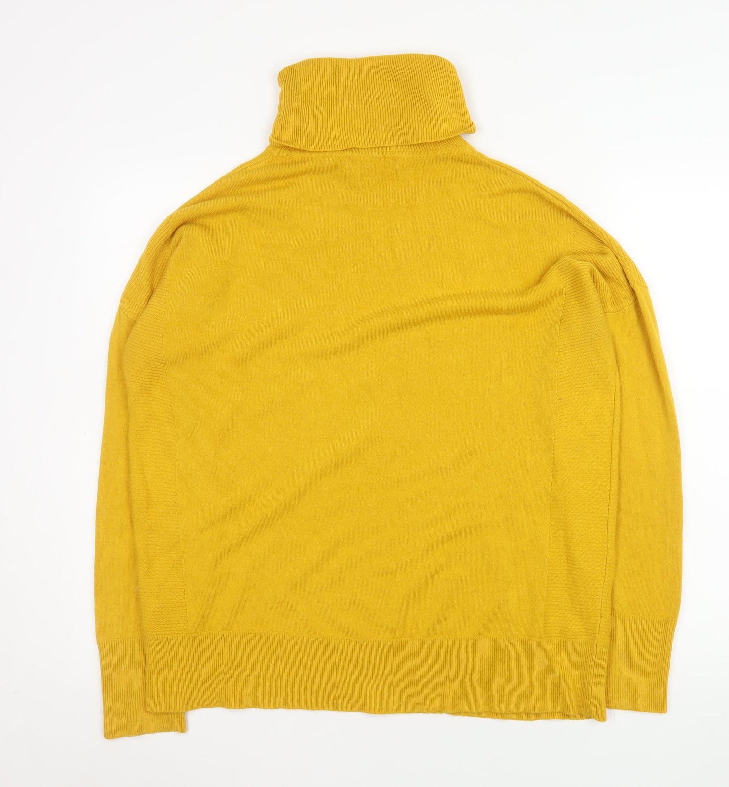 Next Women's Yellow Roll Neck Acrylic Knit Jumper Size 12 Tall