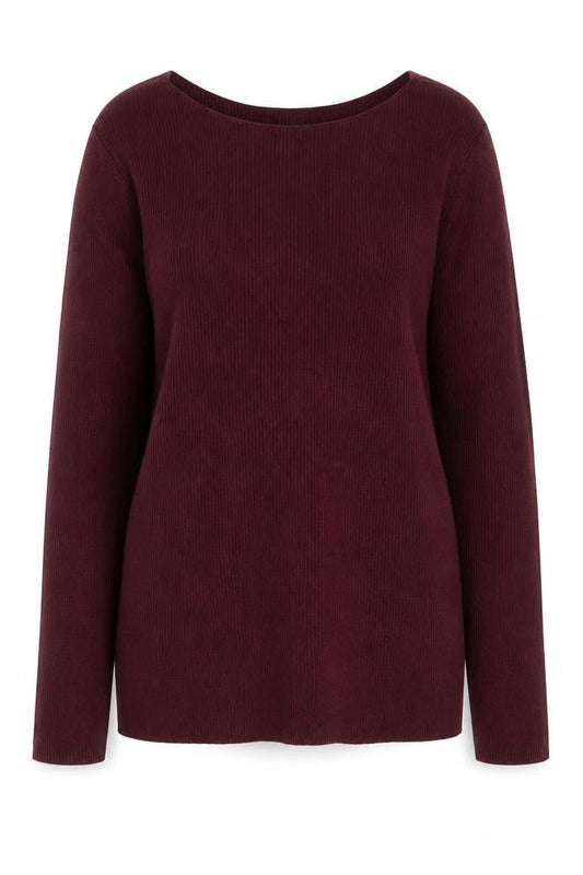 Gap Women’s Burgundy Boat Neck Long Sleeve Pullover Jumper Size L