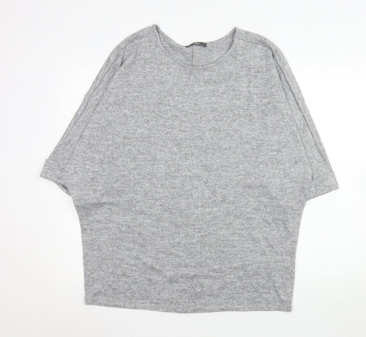 Studio Women’s Grey Relaxed Fit Jersey T-Shirt Size 12
