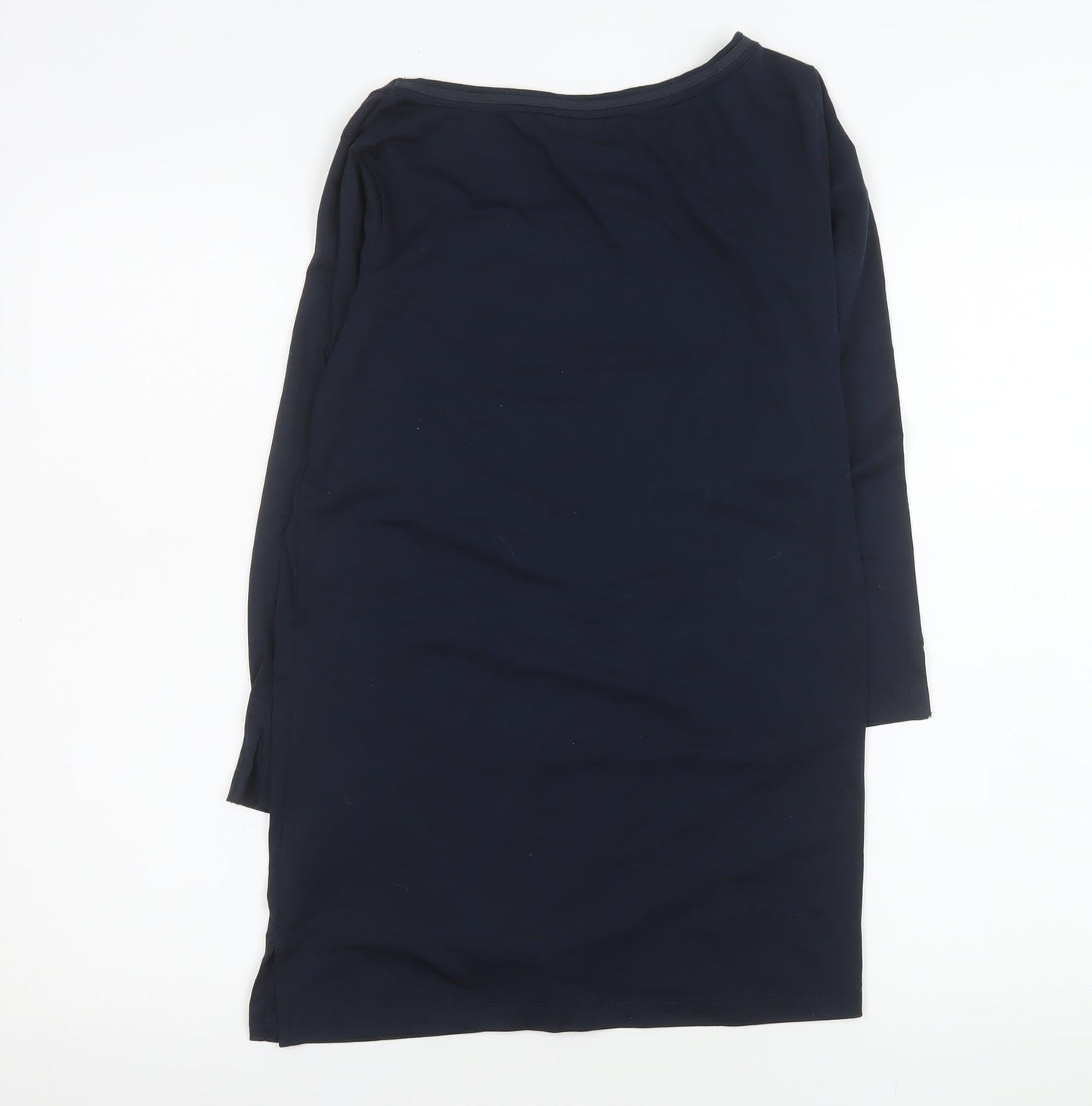 Lands' End Women's Blue Long Sleeve Basic Scoop Neck Top XS