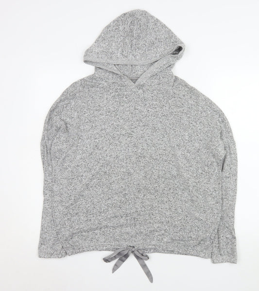 Next Women Grey Hooded Pullover Sweatshirt Size 10 Viscose Blend