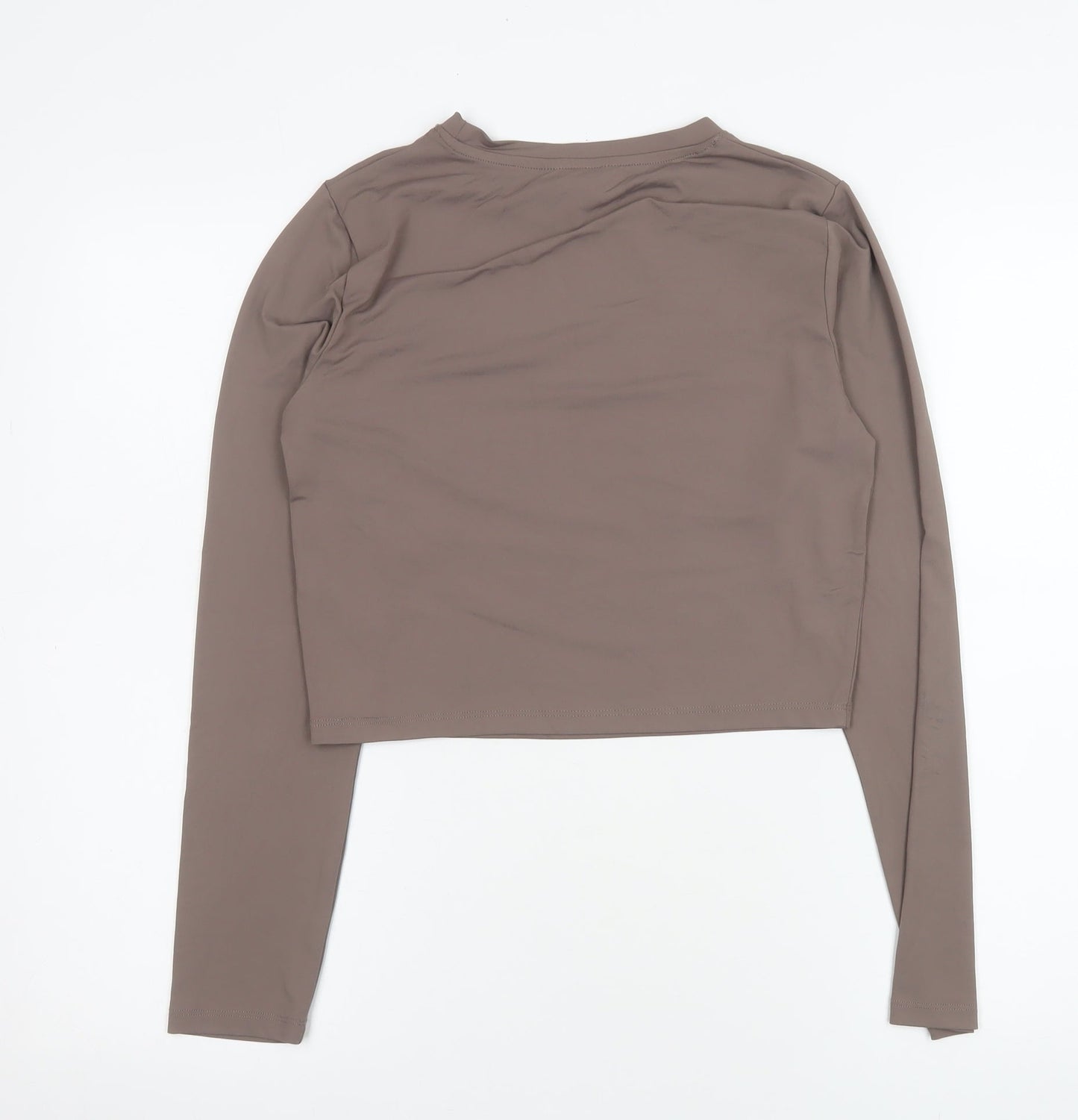 New Look Girls Brown Cropped Long Sleeve Jersey T-Shirt Age 14-15