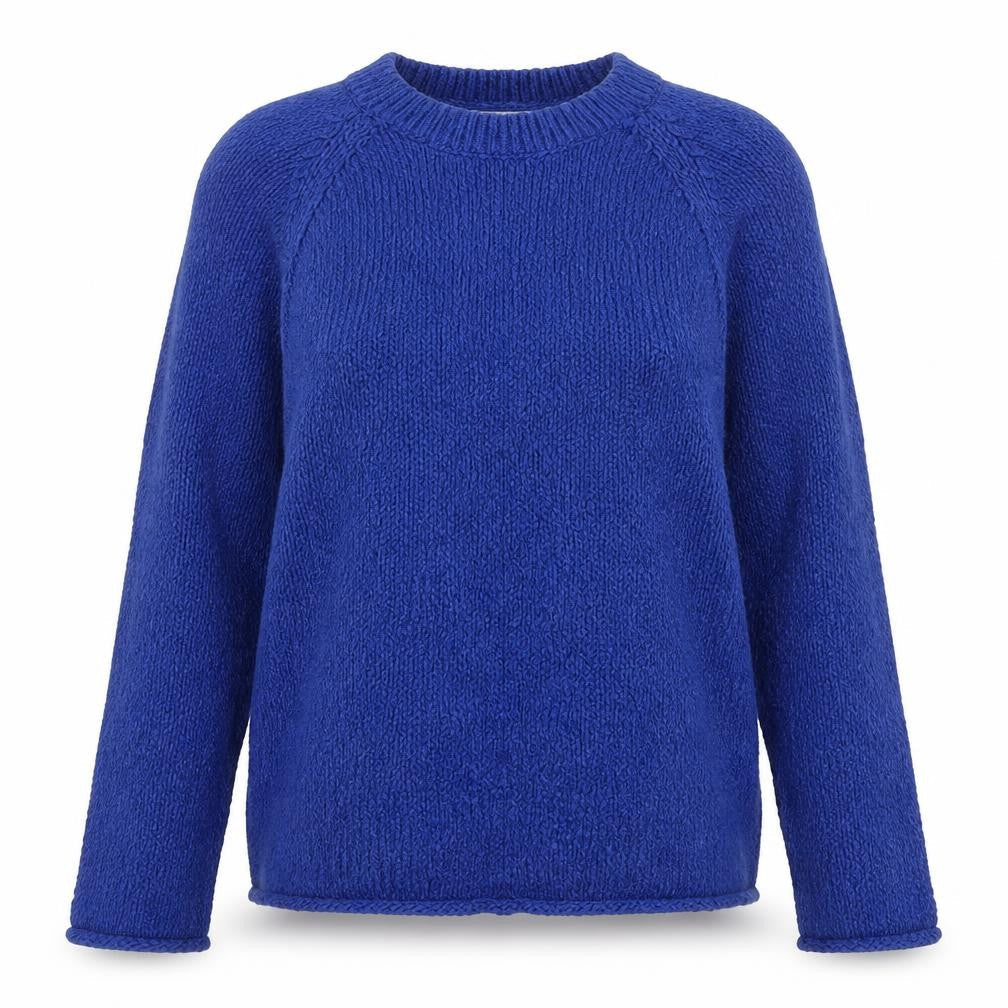 FatFace Women's Blue Cotton Crew Neck Jumper Size 8