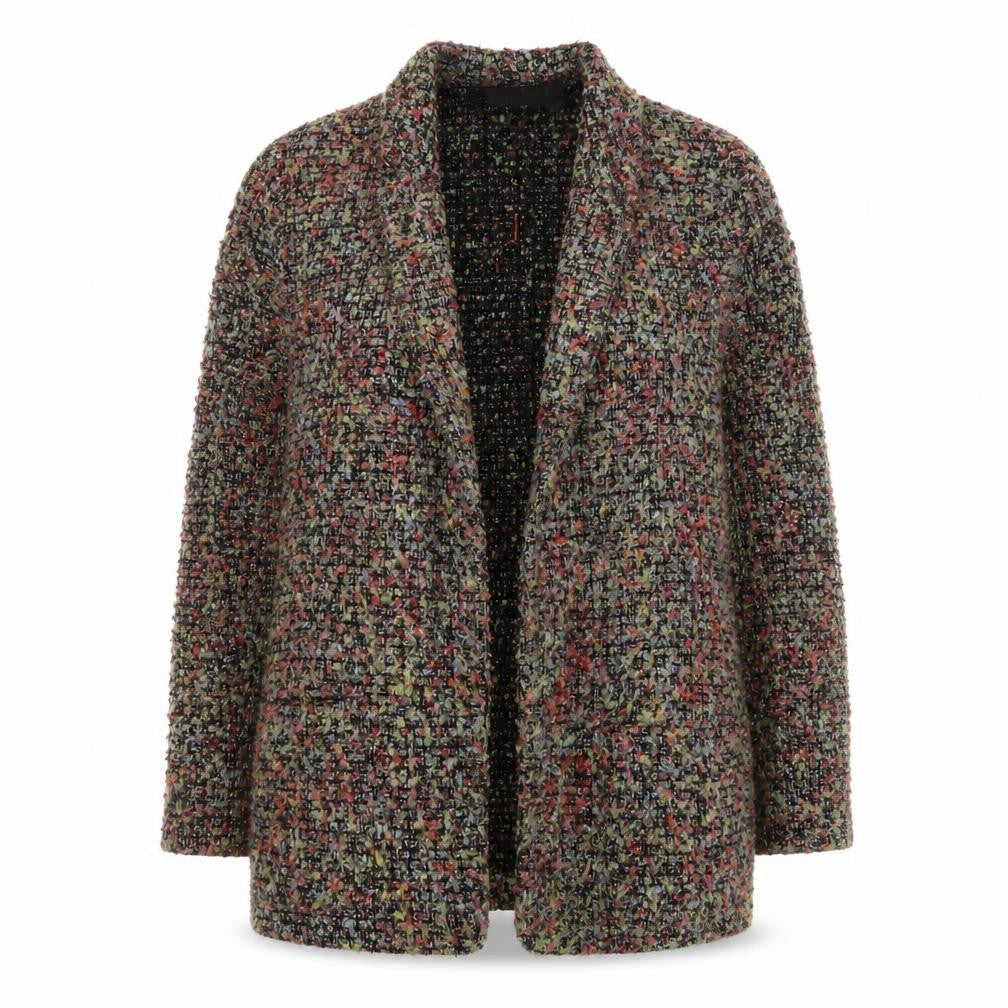 River Island Women's Multicoloured Bouclé Blazer Jacket UK 14 Classic Fit