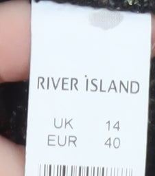 River Island Women's Multicoloured Bouclé Blazer Jacket UK 14 Classic Fit