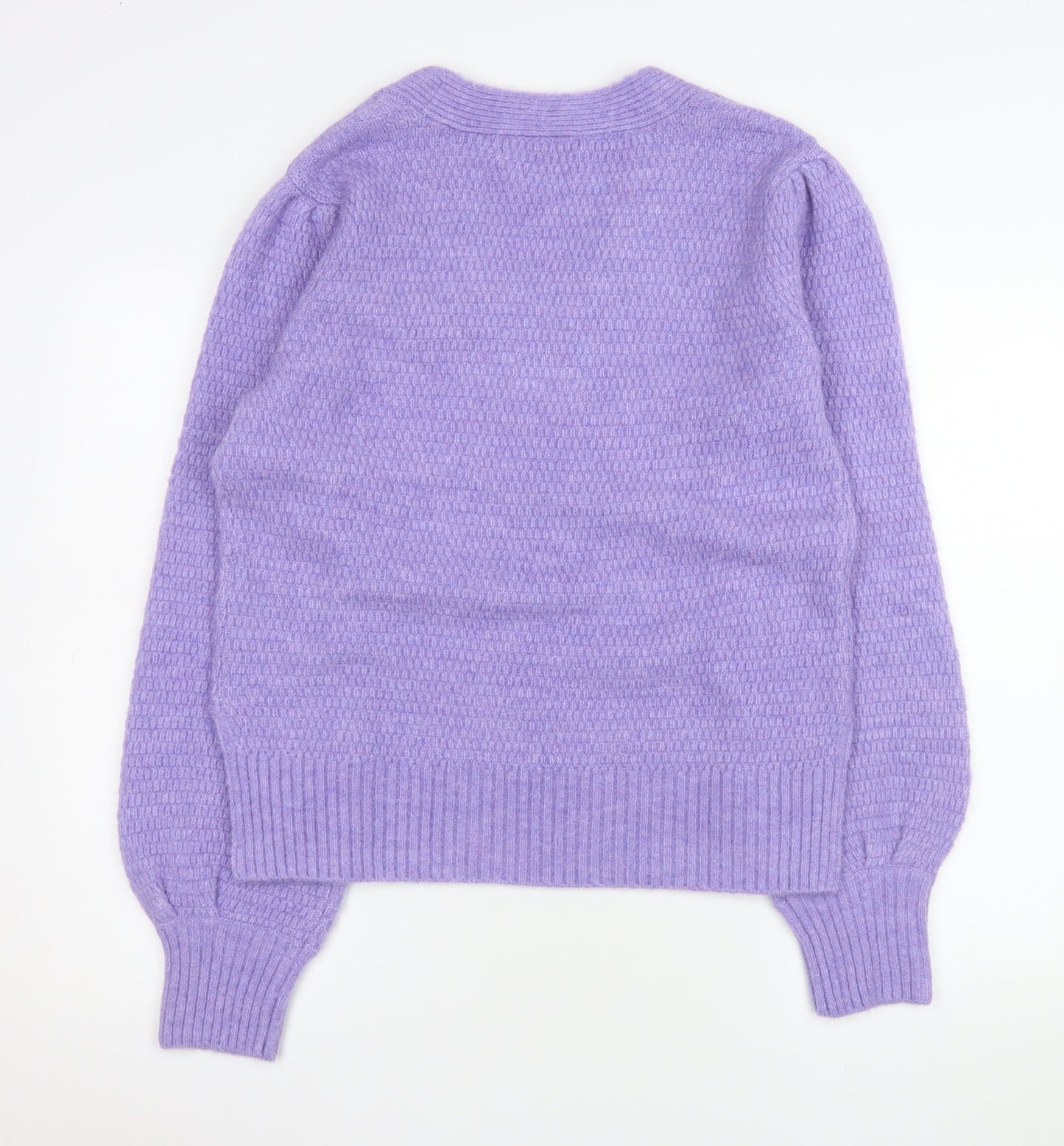 Very Women’s Purple V-Neck Long Sleeve Knit Pullover Jumper Size 10