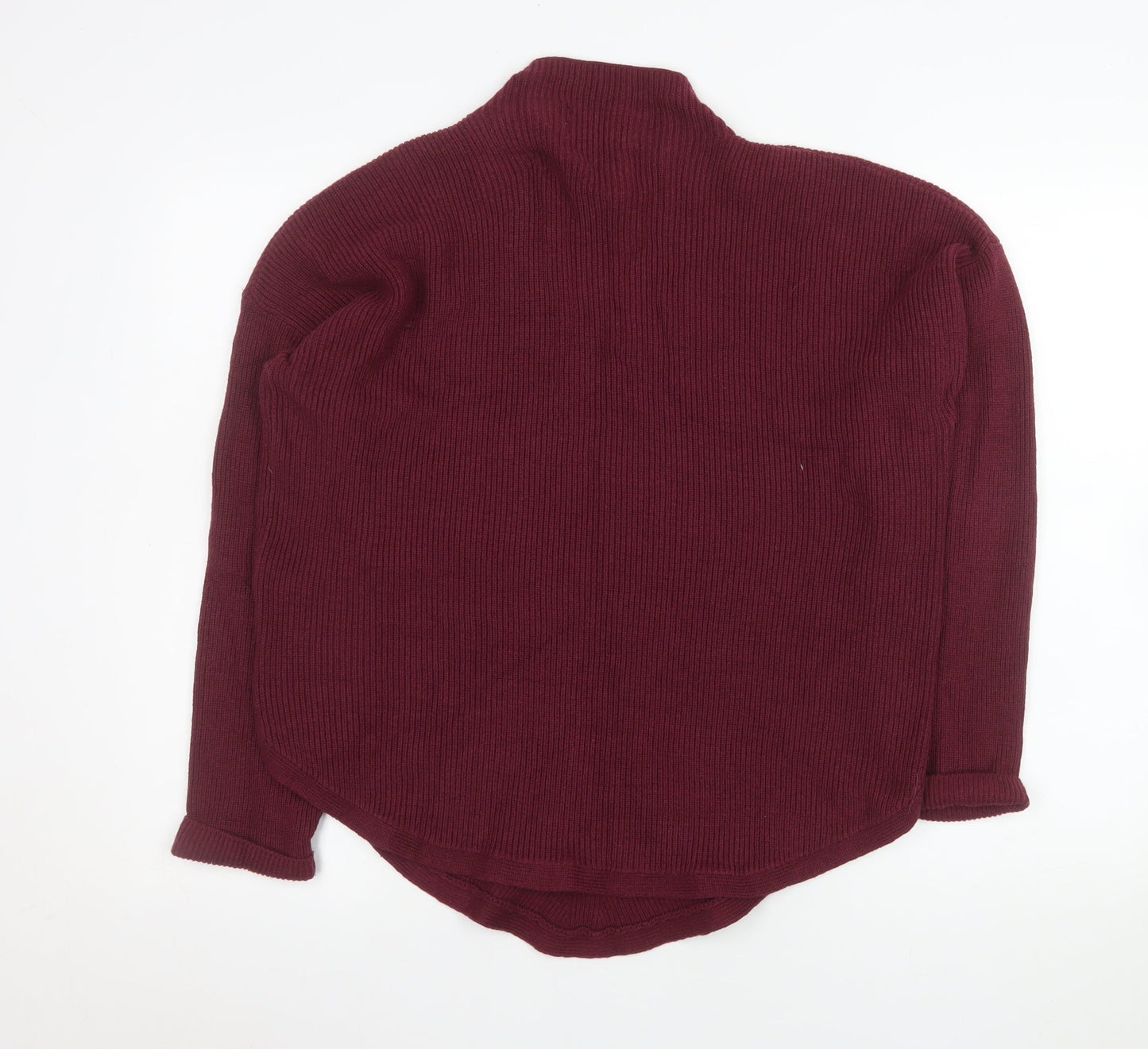 Old Navy Men's Red Mock Neck Pullover Jumper Size L Cotton Blend
