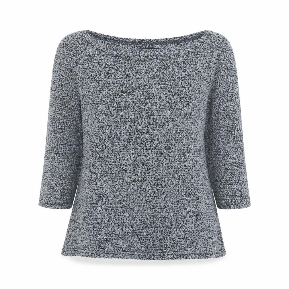 New Look Women’s Grey Knit 3/4 Sleeve Pullover Jumper UK 10