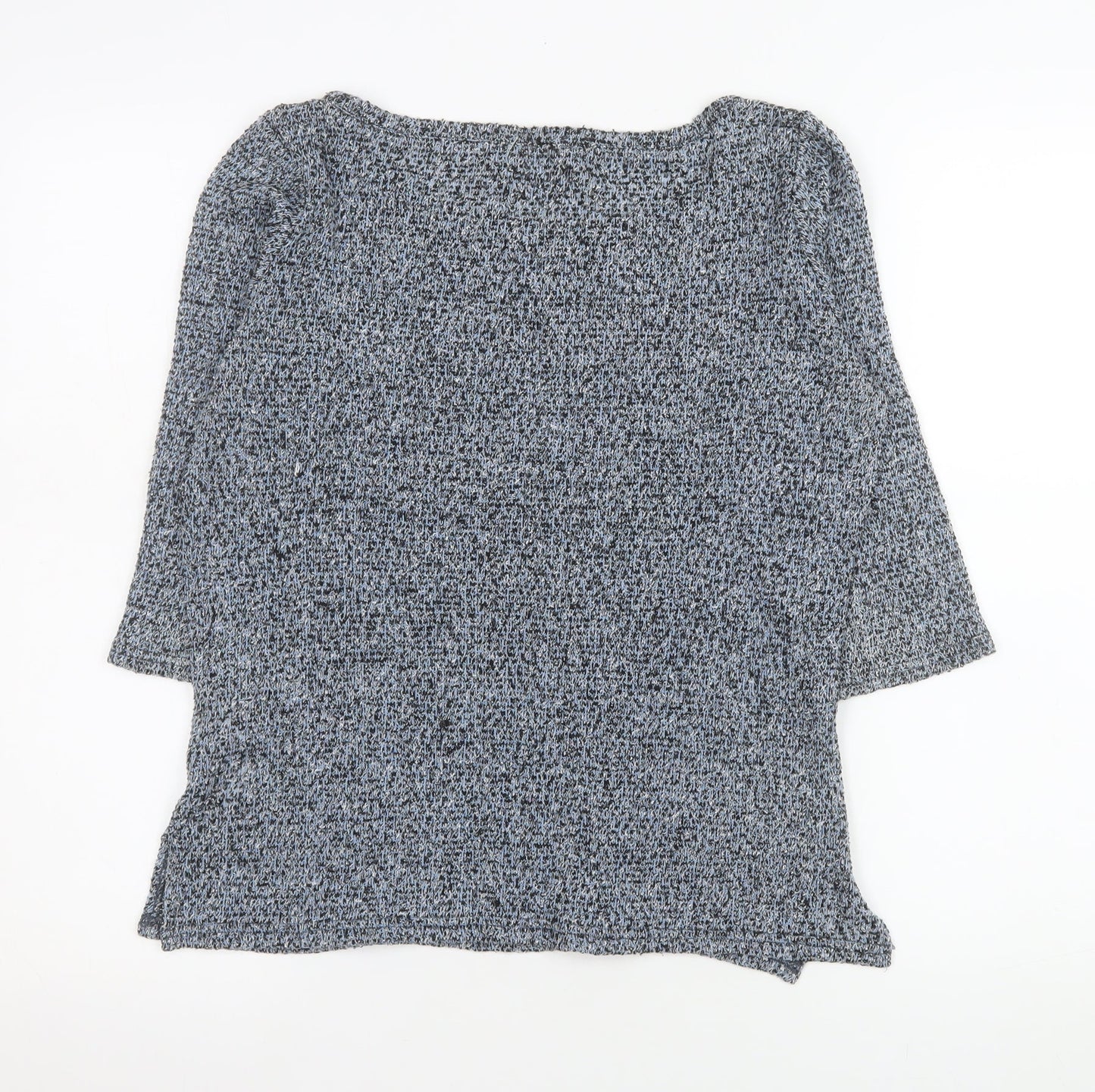 New Look Women’s Grey Knit 3/4 Sleeve Pullover Jumper UK 10