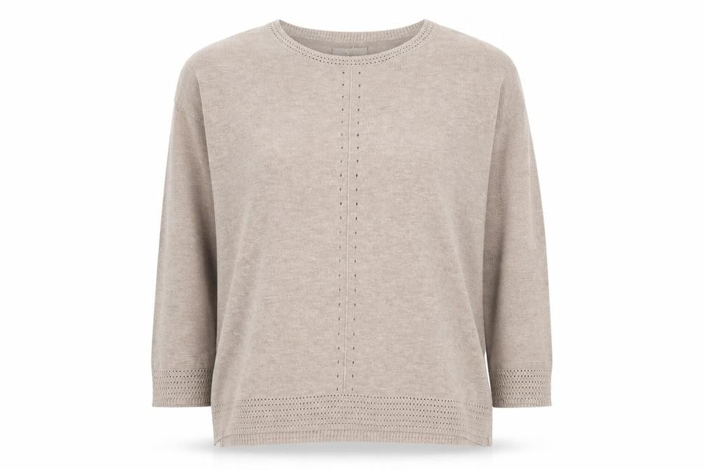 Monsoon Women's Beige Knit Long Sleeve Pullover Jumper Size M