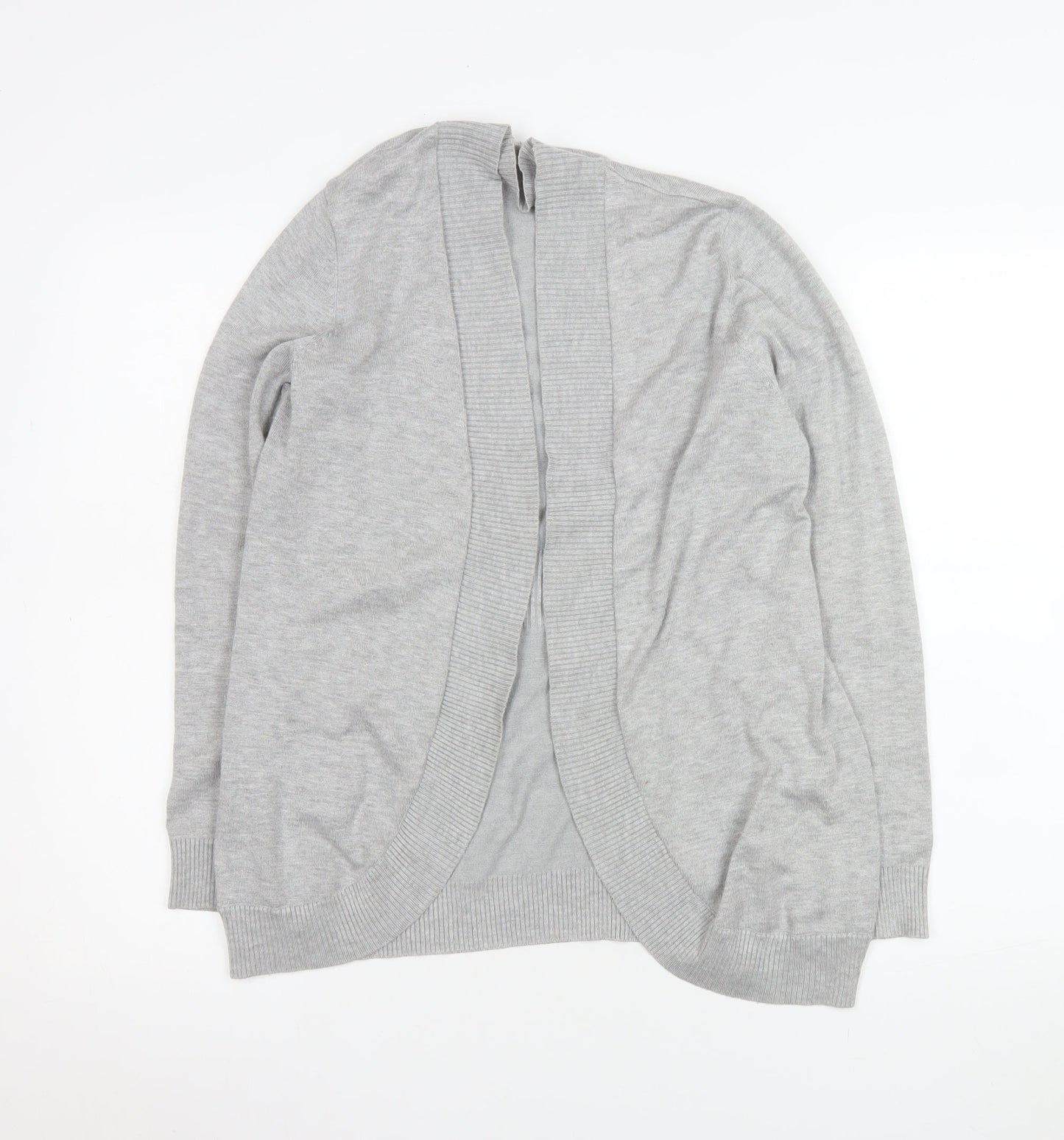 89th & Madison Women's Grey Knit Open Cardigan Size M