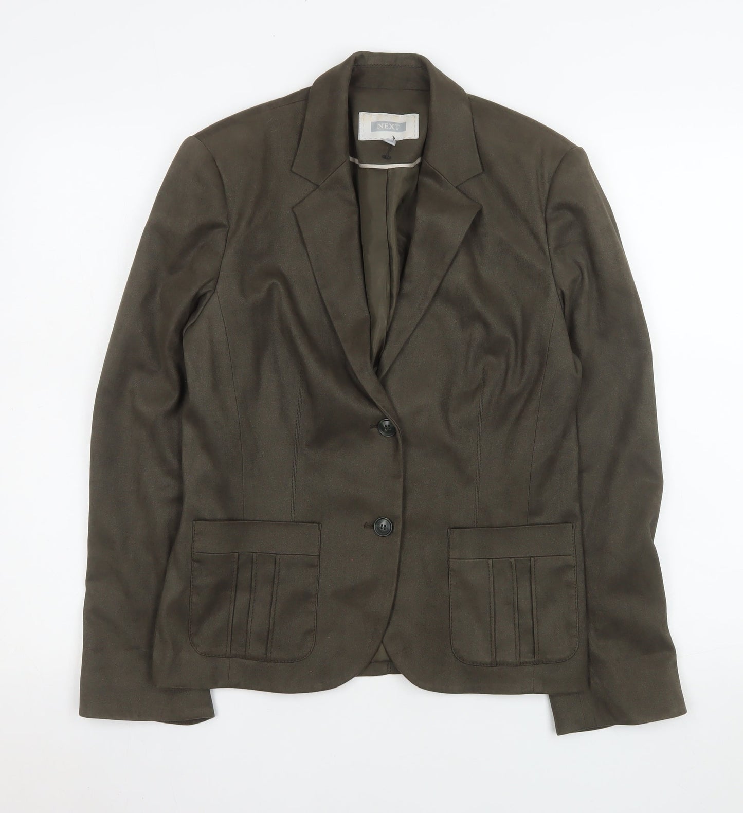 Next Womens Brown Blazer Jacket Size 10 Regular Fit Two Button