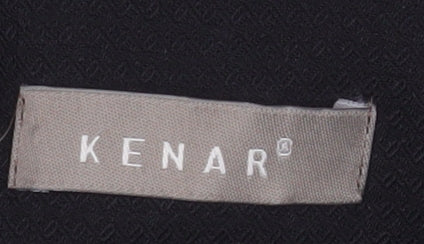 KENAR Womens Black Size 18 Wool Blend Single-Breasted Suit Jacket