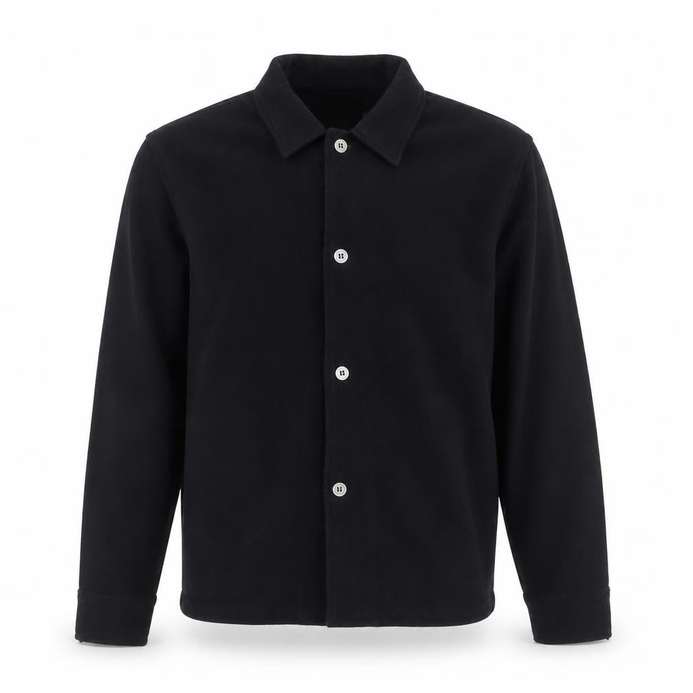 Weekday Men's Black Wool Blend Button Up Basic Jacket Size M