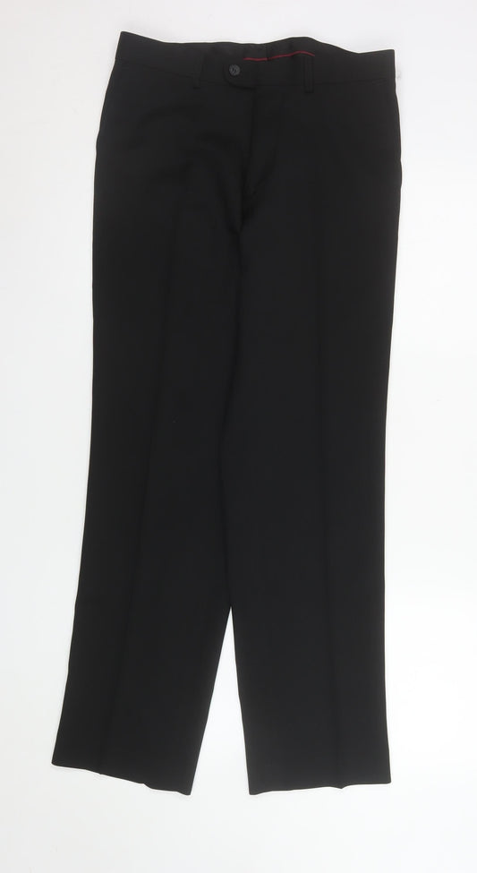 Taylor & Wright Men's Black 30in Waist 31in Leg Dress Trousers