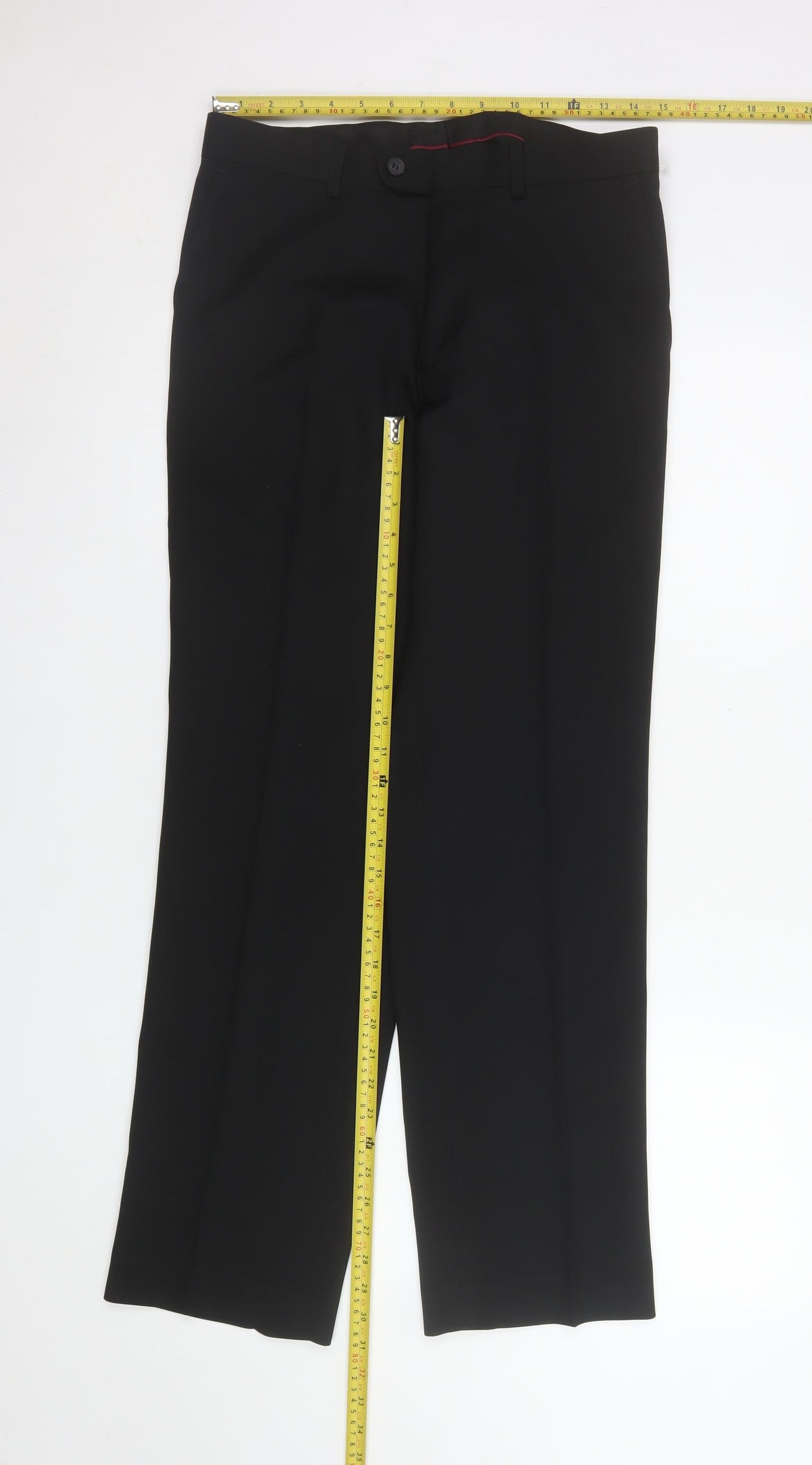 Taylor & Wright Men's Black 30in Waist 31in Leg Dress Trousers