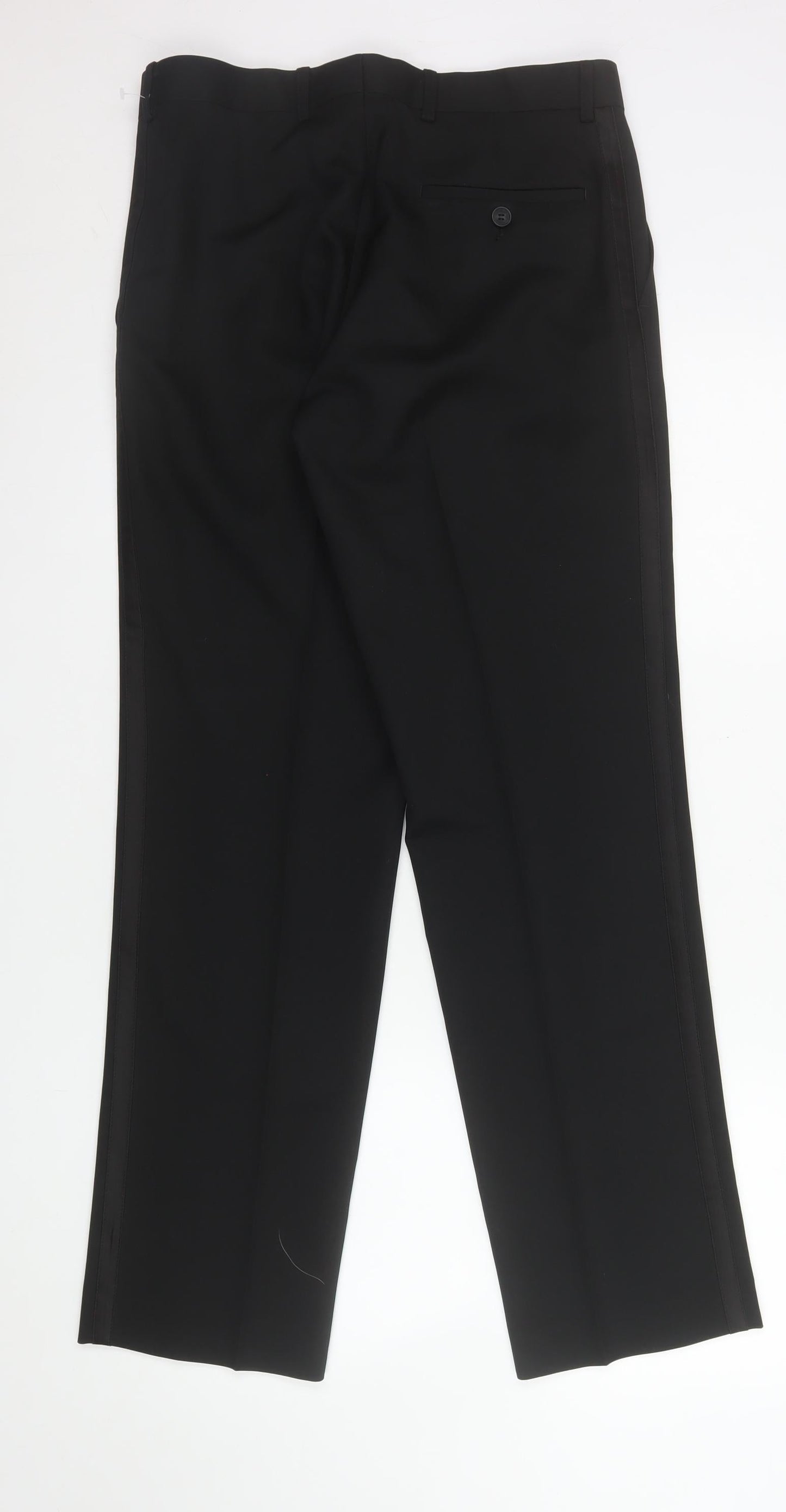 Taylor & Wright Men's Black 30in Waist 31in Leg Dress Trousers
