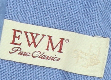 EWM Women Blue Size 16 Classic Shawl Collar Lined Blazer Jacket