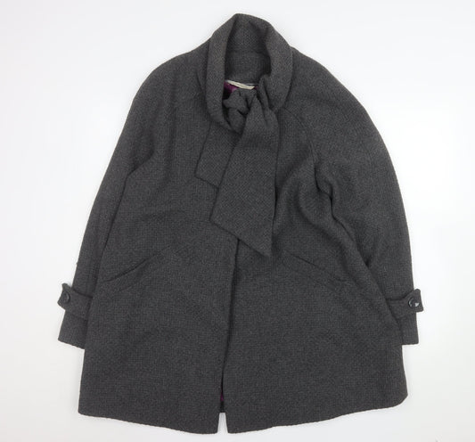 Designers at Debenhams Womens Grey Wool Blend Coat Size 16 Classic Style