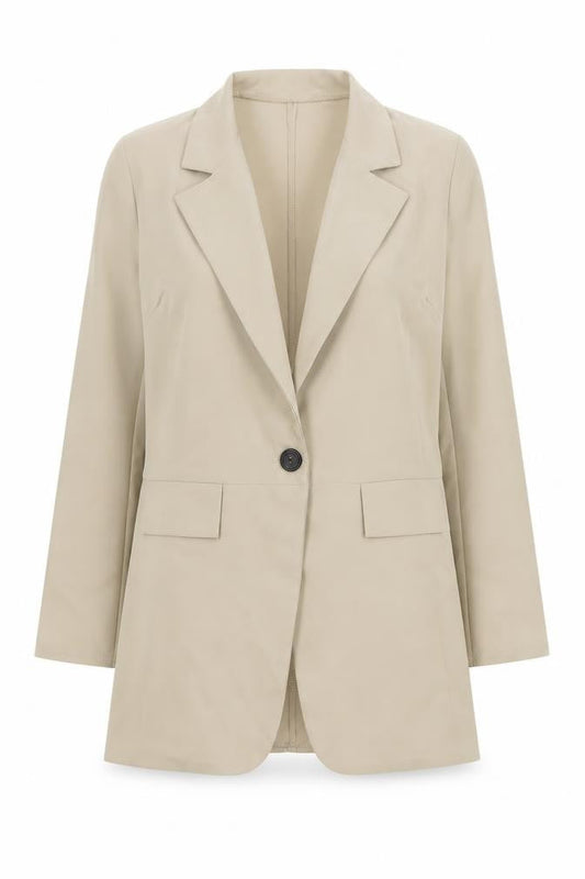 I Saw It First Women’s Beige Longline Blazer Jacket UK 10