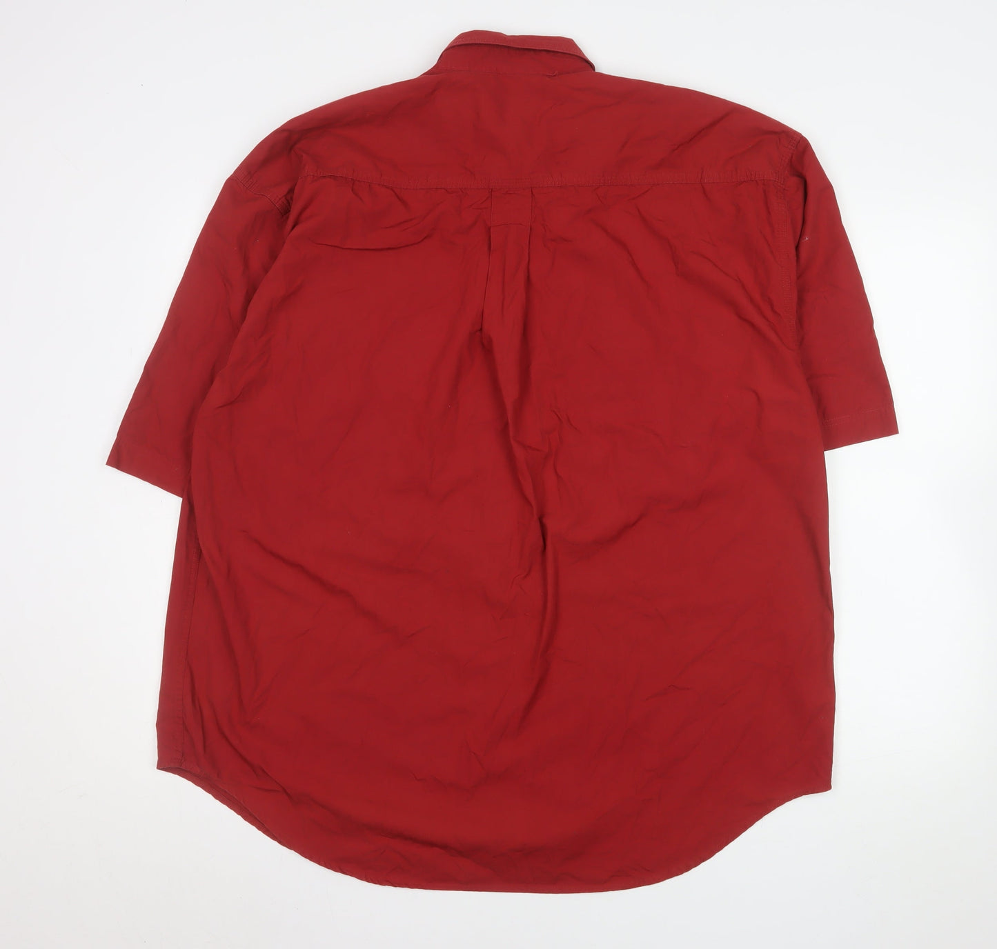 Principles For Men Red Short Sleeve Button-Up Shirt Size L