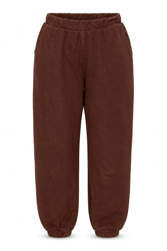 Zara Womens Brown Jogger Sweatpants L Cotton Blend Elastic Waist