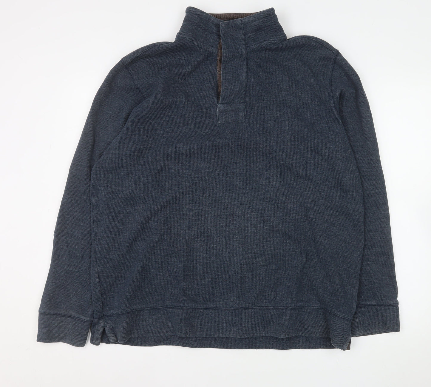 Marks and Spencer Men’s Blue 1/2 Zip Knit Sweatshirt Large