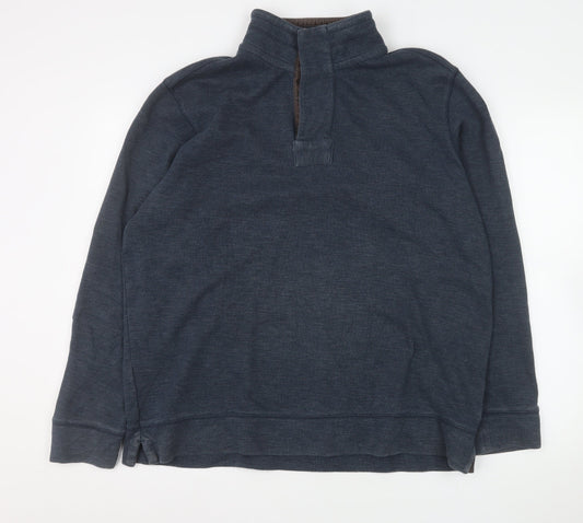 Marks and Spencer Men’s Blue 1/2 Zip Knit Sweatshirt Large