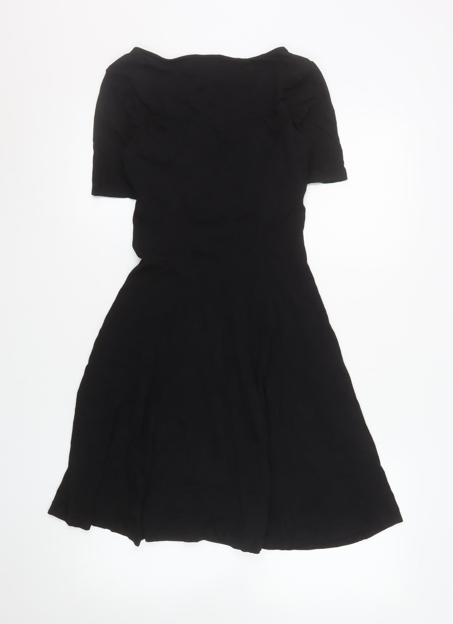 ASOS Women’s Black Size 10 Fit & Flare Short Sleeve Dress