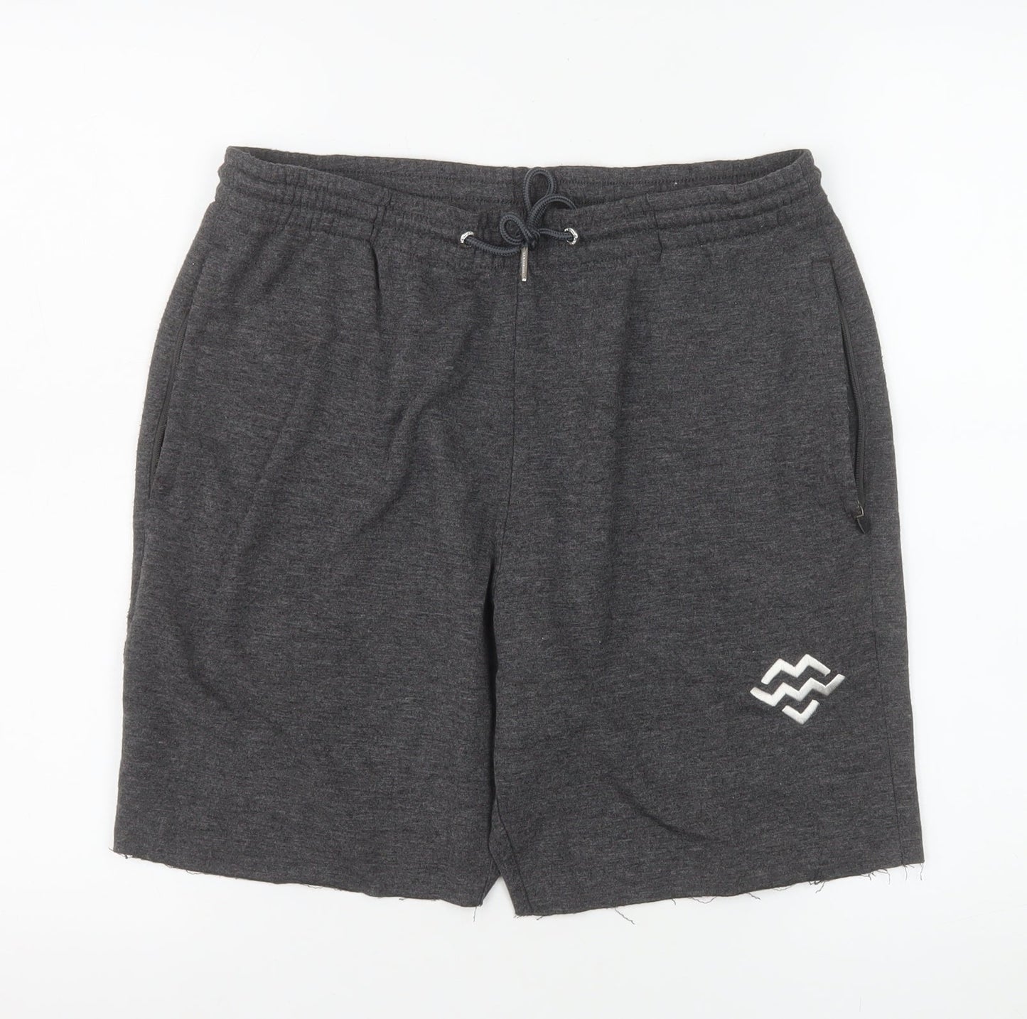 Machine Fitness Men's Grey Athletic Shorts Size L Gym Training