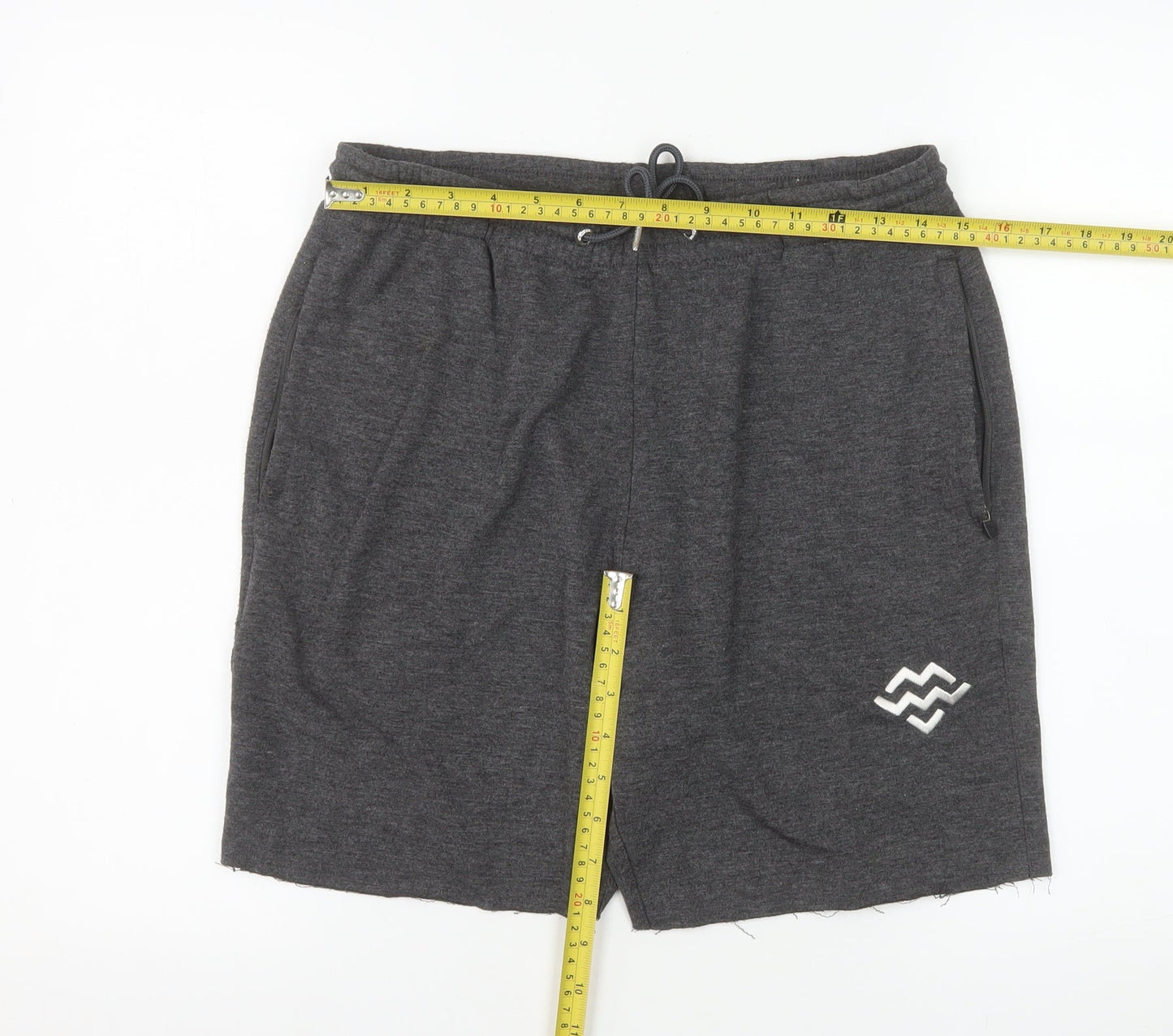 Machine Fitness Men's Grey Athletic Shorts Size L Gym Training