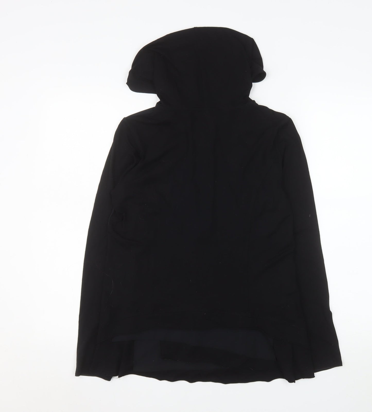 Naya Women's Black Hooded Full Zip Windbreaker Jacket Size 8