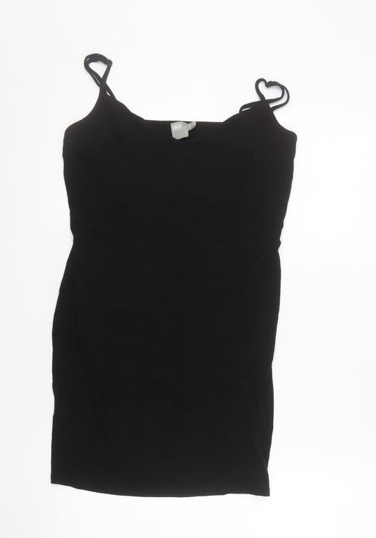 ASOS Women's Black Size 16 Bodycon Sleeveless Short Dress