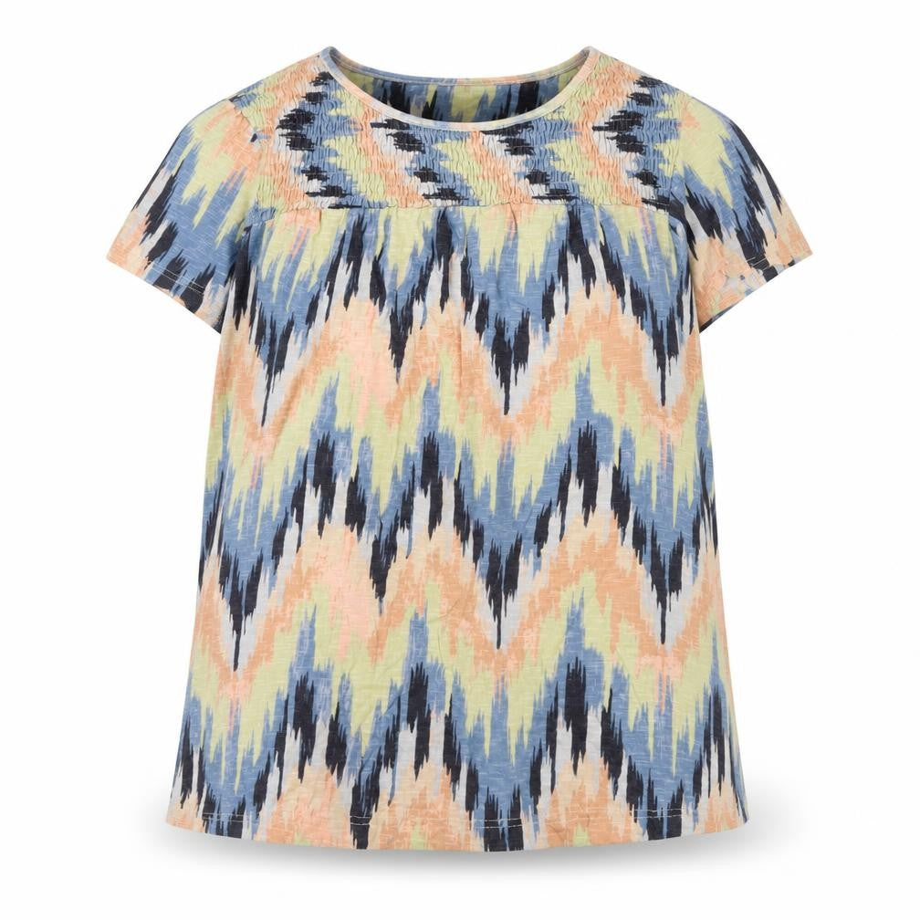 Next Women’s Multicoloured Cotton Tunic Blouse Size 18 Short Sleeve