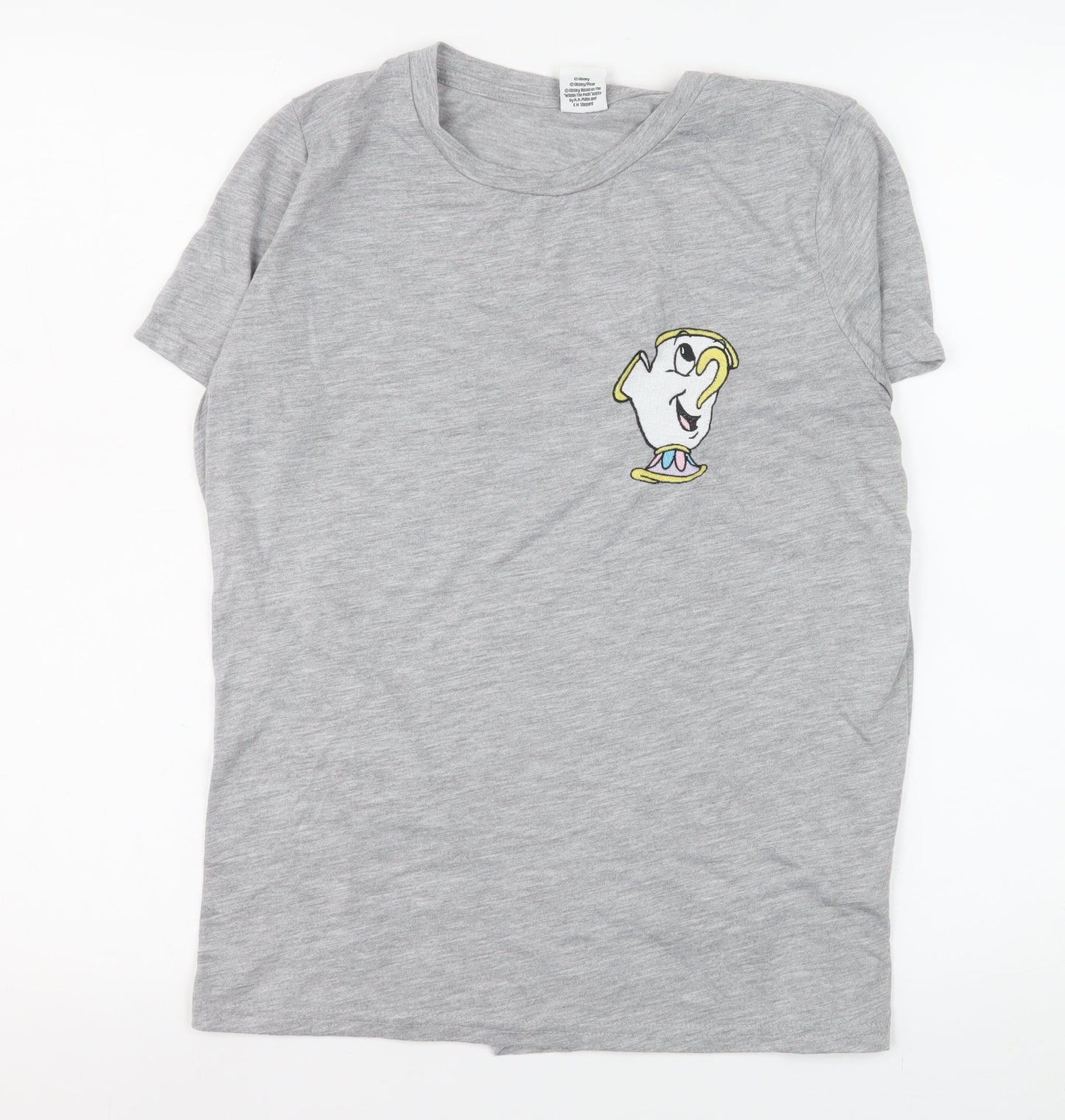 Atmosphere Women’s Grey Cartoon Embroidered T-Shirt Size 12
