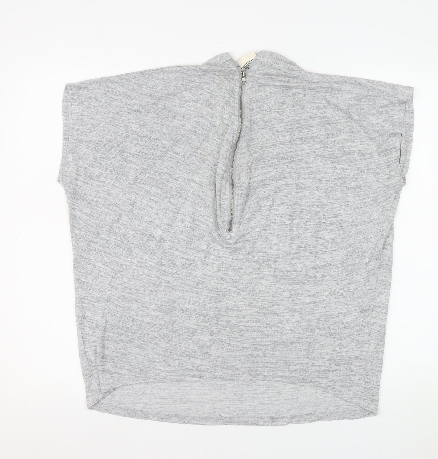 Lee Cooper Women's Grey Size 16 High Neck Zip Jersey Top