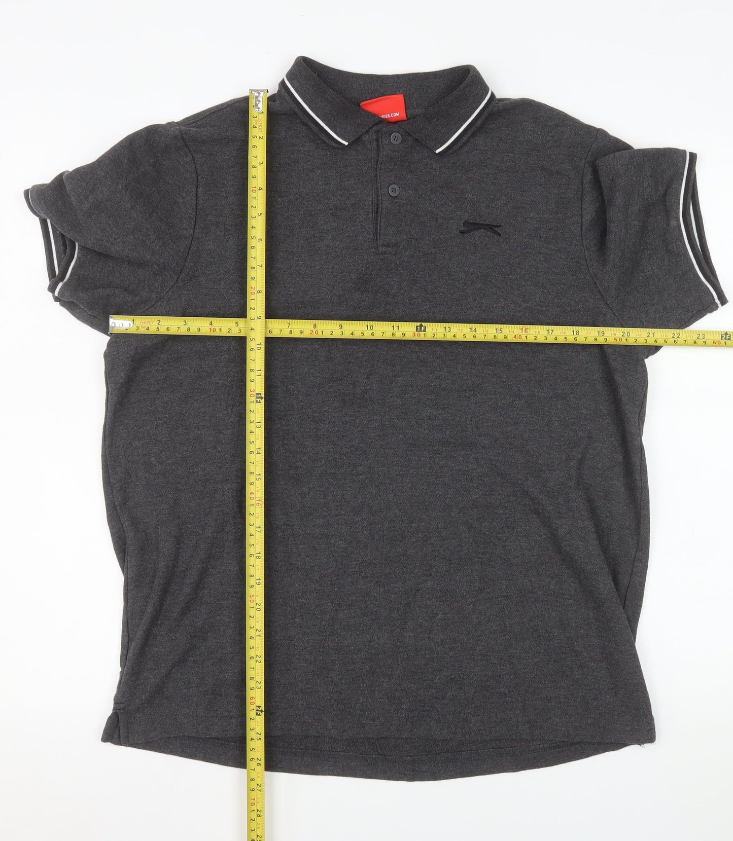 Slazenger Men’s Grey L Polo Shirt Regular Fit Sports Casual