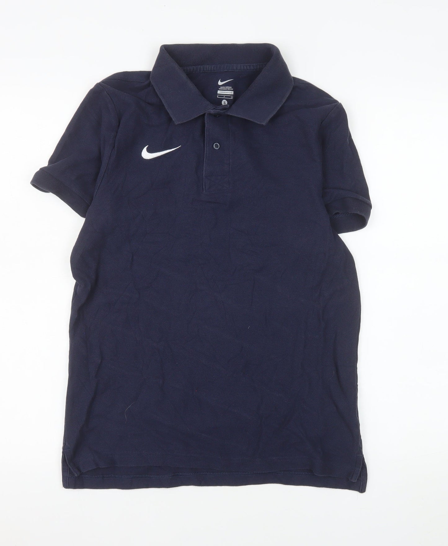 Nike Men's Blue Cotton Short Sleeve Polo Shirt Size S