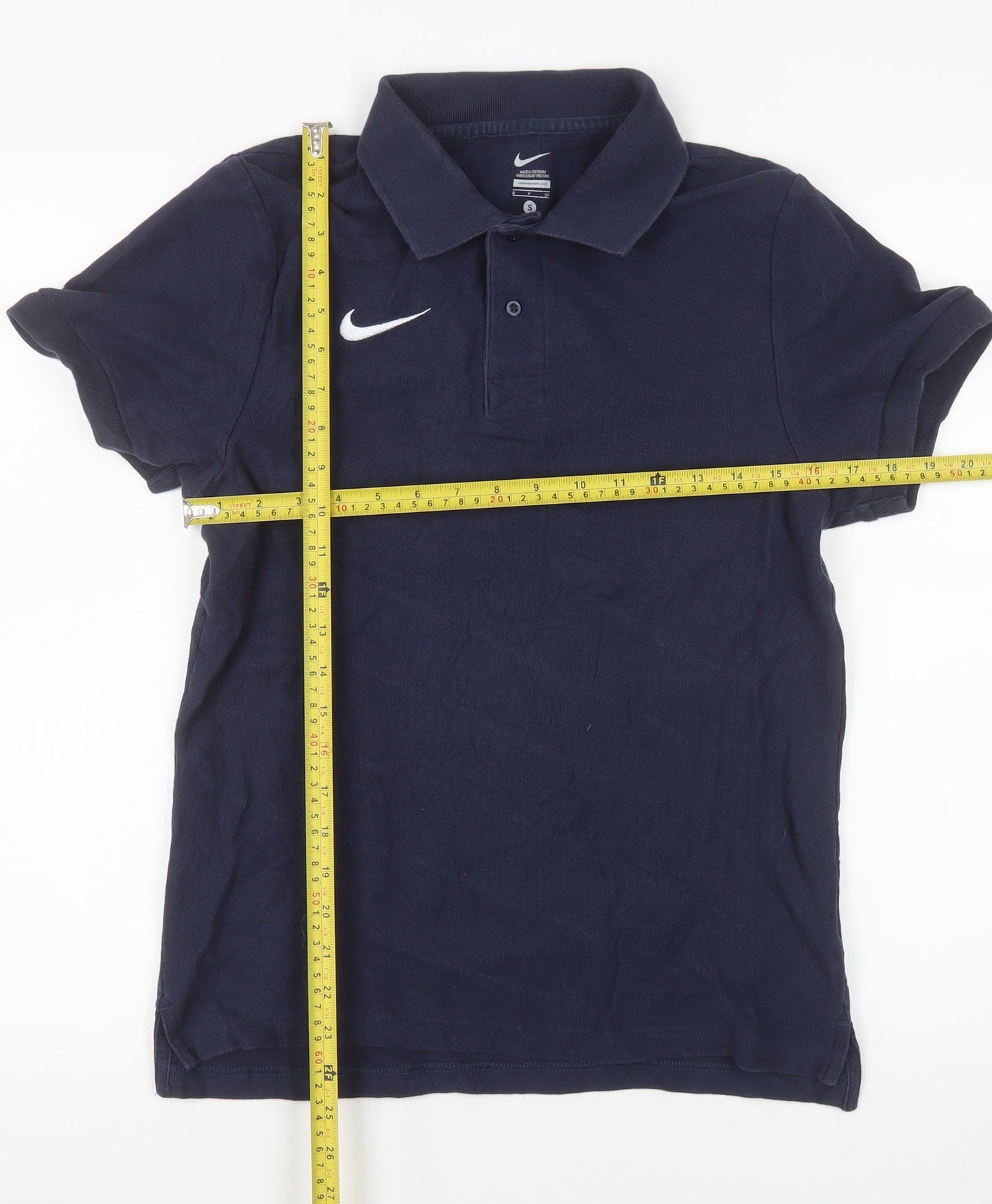 Nike Men's Blue Cotton Short Sleeve Polo Shirt Size S