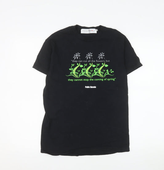 Philosophy Football Men’s Black Graphic Quote T-Shirt Size S