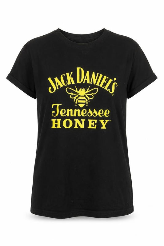 Jack Daniel's Women's Black Medium Short Sleeve Cotton T-Shirt
