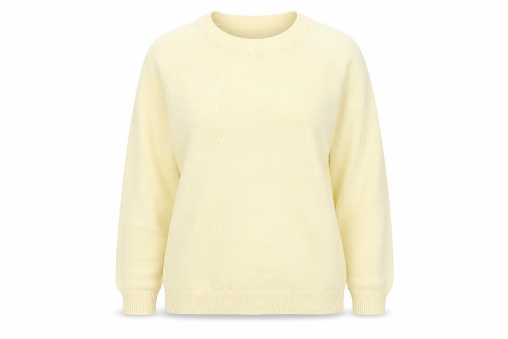 Marks & Spencer Womens Yellow Cotton Pullover Jumper Size 16-18