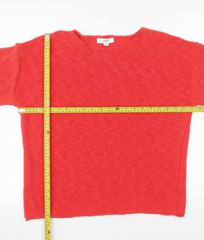 Marks & Spencer Women’s Red Long Sleeve Crew Neck Pullover Jumper Size M