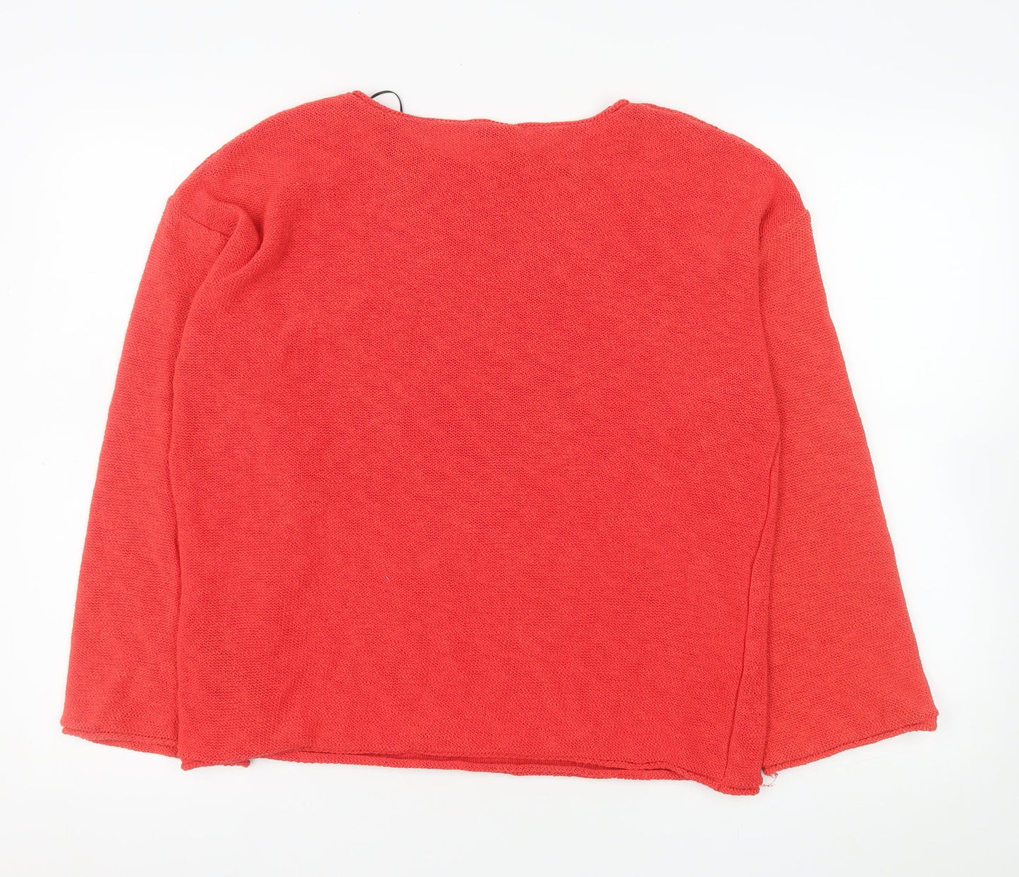 Marks and Spencer Women’s Red Long Sleeve Crew Neck Pullover Jumper Size M